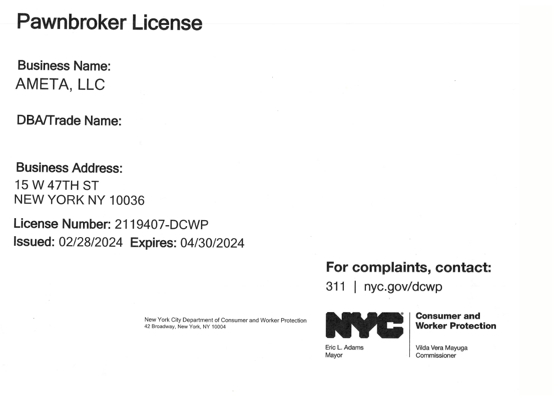 Collateral Lender License