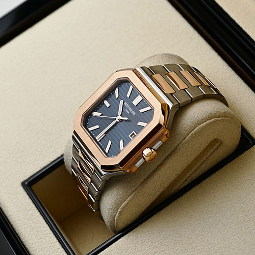 Patek Philippe Cubitus, Stainless Steel & 18K Rose Gold, Blue Dial
