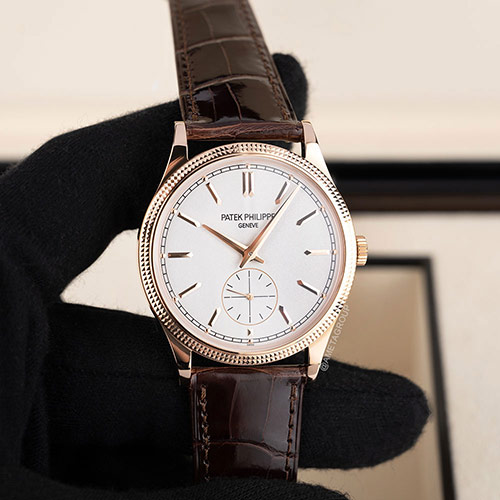 Patek Philippe Calatrava, 18K Rose Gold, Silver Index Dial