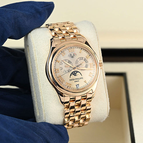 Patek Philippe Complications, 18K Rose Gold, White Roman Dial, 37 mm