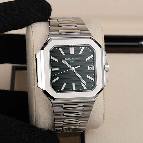 Patek Philippe Cubitus, Stainless Steel, Sunburst Olive Green Dial, 45 mm