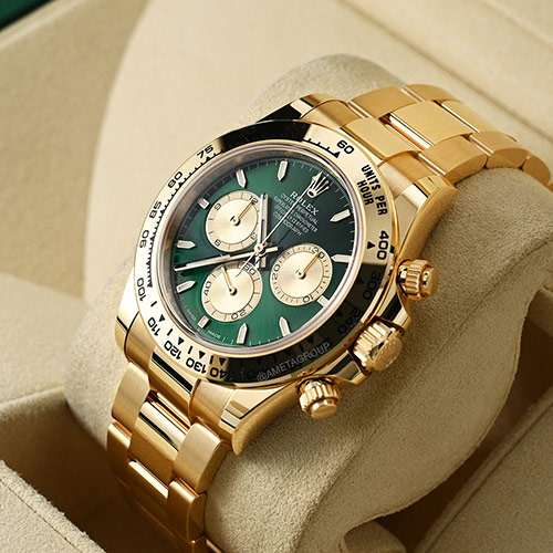 Rolex Daytona “John Mayer 2.0” 18K Yellow Gold, Sunburst Green Dial
