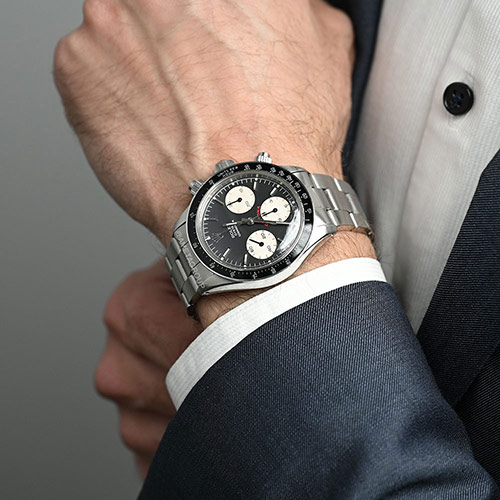 Rolex Daytona “Big Red,” Stainless Steel, Black Index Dial
